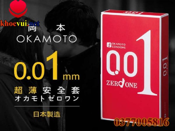 Bao cao su Okamoto 0.01 Zero One mỏng bằng 1/6 bao cao su thường